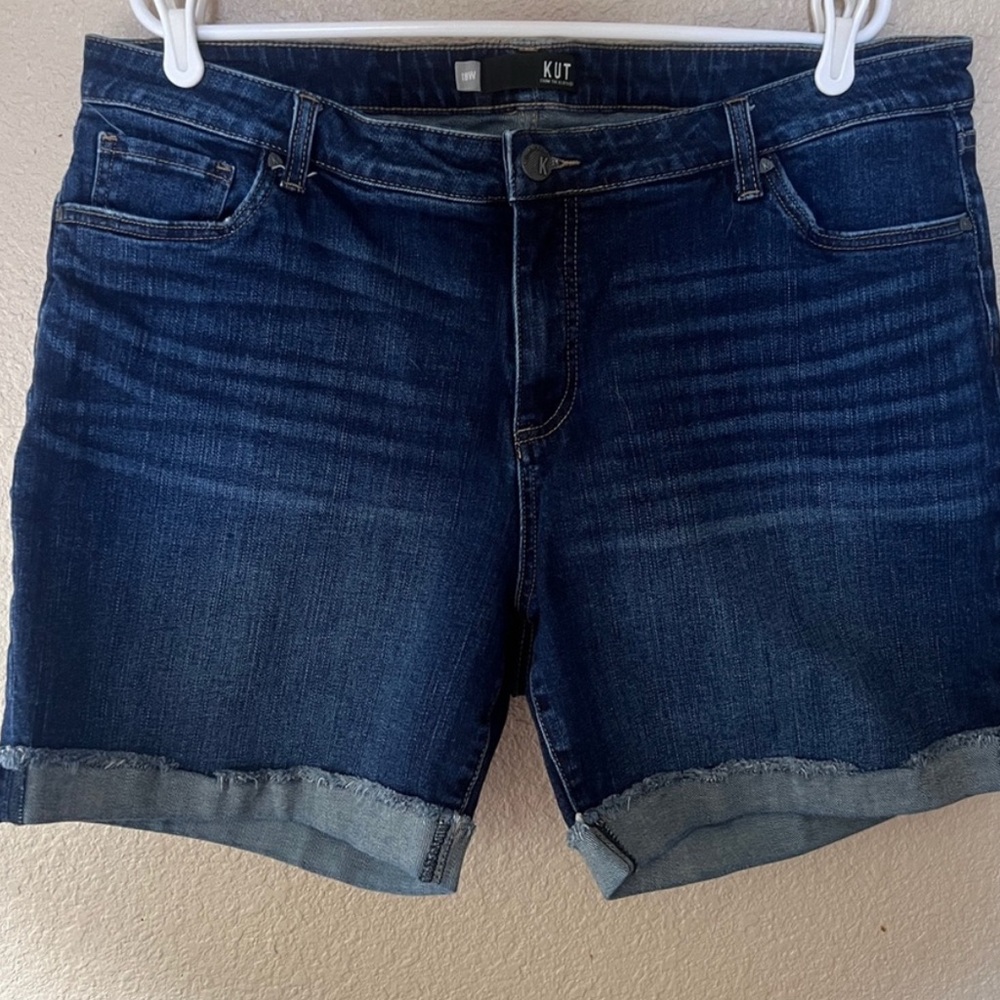 KUT from the Kloth Bermuda Jean Cuffed Shorts